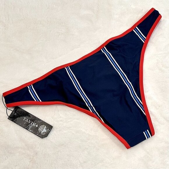 NWT Tavik Kendra Swim Bottom Evening Blue Stripe - Large - Picture 6 of 12
